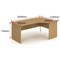 Impulse 1600mm Corner Desk, Right Hand, Panel End Leg, Oak