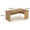 Impulse Panel End Corner Desk, Right Hand, 1800mm Wide, Oak, Installed