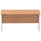 Impulse 1600mm Rectangular Desk, Silver Cable Managed Leg, Oak