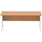 Impulse 1800mm Rectangular Desk, Silver Cable Managed Leg, Oak