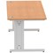 Impulse 1800mm Rectangular Desk, Silver Cable Managed Leg, Oak