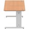 Impulse 1800mm Rectangular Desk, Silver Cable Managed Leg, Oak