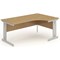 Impulse Plus Corner Desk, Right Hand, 1600mm Wide, Silver Cable Managed Legs, Oak, Installed