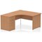 Impulse 1400mm Corner Desk with 600mm Desk High Pedestal, Left Hand, Panel End Leg, Oak