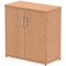 Impulse Low Cupboard, 1 Shelf, 800mm High, Oak