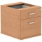 Impulse Fixed 2 Drawer Pedestal, Oak