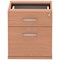 Impulse Fixed 2 Drawer Pedestal, Beech