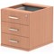 Impulse Fixed 3 Drawer Pedestal, Beech