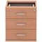 Impulse Fixed 3 Drawer Pedestal, Beech