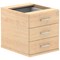 Impulse Fixed 3 Drawer Pedestal, Maple