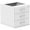 Impulse Fixed 3 Drawer Pedestal, White