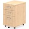 Impulse 3 Drawer Mobile Pedestal, Maple