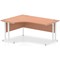 Impulse 1600mm Corner Desk, Left Hand, White Cantilever Leg, Beech