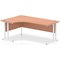 Impulse 1800mm Corner Desk, Left Hand, White Cantilever Leg, Beech