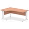 Impulse 1800mm Corner Desk, Left Hand, White Cable Managed Leg, Beech