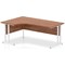 Impulse 1800mm Corner Desk, Left Hand, White Cantilever Leg, Walnut