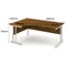 Impulse 1800mm Corner Desk, Left Hand, White Cantilever Leg, Walnut