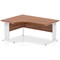 Impulse 1600mm Corner Desk, Left Hand, White Cable Managed Leg, Walnut