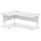 Impulse 1800mm Corner Desk, Left Hand, White Cantilever Leg, White