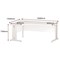 Impulse Plus 1800mm Corner Desk, Left Hand, Cable Managed White Legs, White