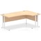 Impulse 1800mm Corner Desk, Right Hand, White Cantilever Leg, Maple