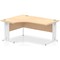 Impulse 1600mm Corner Desk, Left Hand, White Cable Managed Leg, Maple