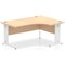 Impulse 1600mm Corner Desk, Right Hand, White Cable Managed Leg, Maple