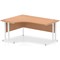 Impulse 1600mm Corner Desk, Left Hand, White Cantilever Leg, Oak