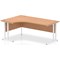 Impulse 1800mm Corner Desk, Left Hand, White Cantilever Leg, Oak Impulse 1800mm Corner Desk, Left Hand, White Cantilever Leg, Oak
