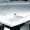 Dynamic High Gloss Writable Boardroom Table, 1800mm, High Gloss White, Silver Post Leg