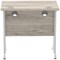 Impulse 800mm Slim Rectangular Desk, Silver Cantilever Leg, Grey Oak