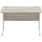Impulse 1200mm Rectangular Desk, Silver Cantilever Leg, Grey Oak