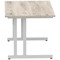 Impulse 1200mm Rectangular Desk, Silver Cantilever Leg, Grey Oak