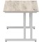 Impulse 1200mm Rectangular Desk, Silver Cantilever Leg, Grey Oak