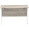 Impulse 1200mm Slim Rectangular Desk, White Cantilever Leg, Grey Oak