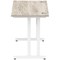 Impulse 1200mm Slim Rectangular Desk, White Cantilever Leg, Grey Oak