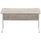 Impulse 1400mm Rectangular Desk, Silver Cantilever Leg, Grey Oak