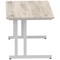 Impulse 1400mm Rectangular Desk, Silver Cantilever Leg, Grey Oak