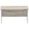 Impulse 1400mm Rectangular Desk, Silver Cantilever Leg, Grey Oak