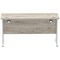 Impulse 1400mm Slim Rectangular Desk, Silver Cantilever Leg, Grey Oak
