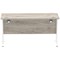 Impulse 1400mm Slim Rectangular Desk, White Cantilever Leg, Grey Oak