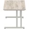 Impulse 1600mm Rectangular Desk, Silver Cantilever Leg, Grey Oak