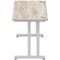 Impulse 1600mm Slim Rectangular Desk, Silver Cantilever Leg, Grey Oak