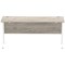 Impulse 1600mm Slim Rectangular Desk, White Cantilever Leg, Grey Oak