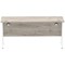 Impulse 1600mm Slim Rectangular Desk, White Cantilever Leg, Grey Oak