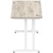 Impulse 1600mm Slim Rectangular Desk, White Cantilever Leg, Grey Oak