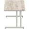 Impulse 1800mm Rectangular Desk, Silver Cantilever Leg, Grey Oak