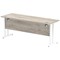 Impulse 1800mm Slim Rectangular Desk, White Cantilever Leg, Grey Oak
