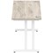 Impulse 1800mm Slim Rectangular Desk, White Cantilever Leg, Grey Oak