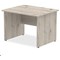 Impulse 1000mm Rectangular Desk, Panel End Leg, Grey Oak